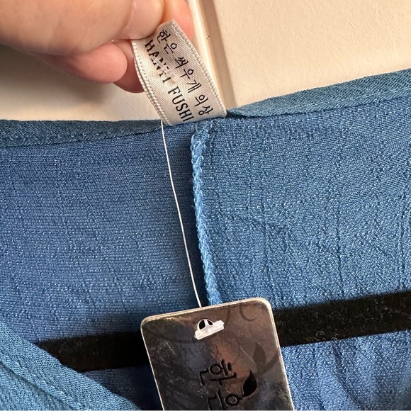 Boho Layered Maxi Dress by Hanyi Fushi flowy NWTS XL teal dress lagenlook vibes - Picture 8 of 12